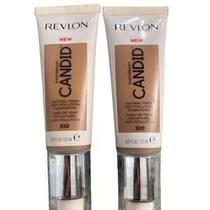 Lot of 2 Revlon PhotoReady Candid Natural Finish Foundation oil free 510